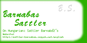 barnabas sattler business card